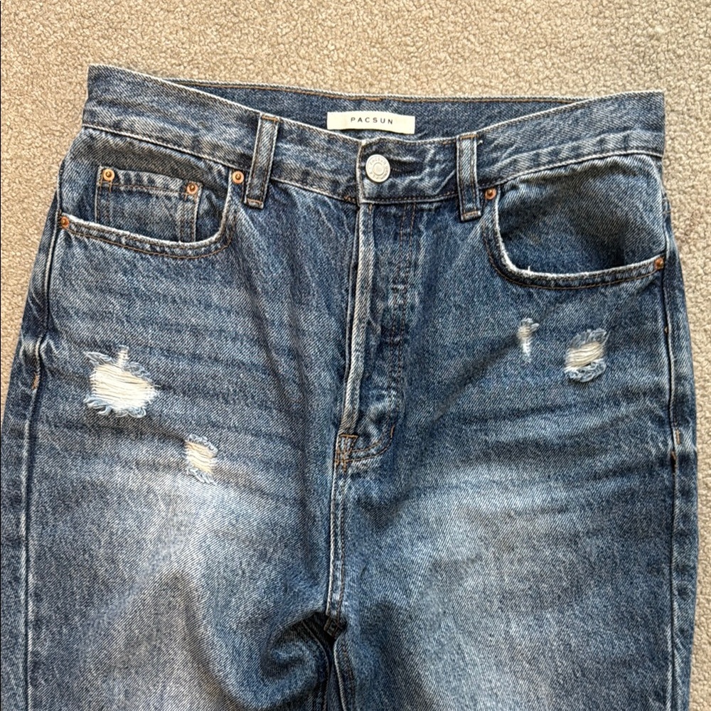 PacSun Ripped Indigo boot cut